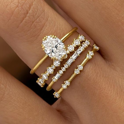 Solène Viremont ringset | Guld