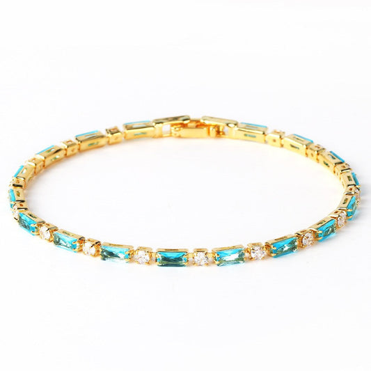 Armband med naturlig turkos | Guld