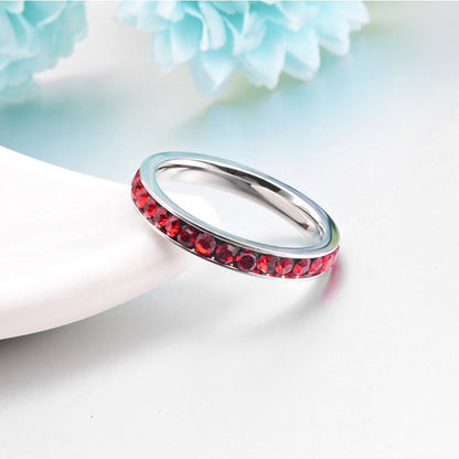Eternityring med rubiner | Vitguld