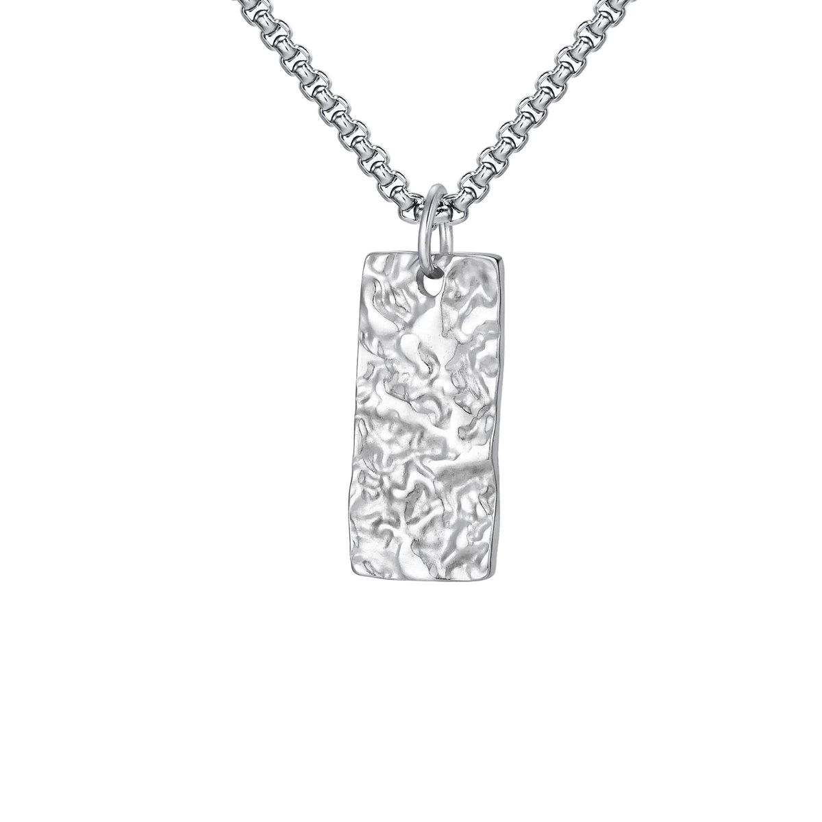 Ziven hamrat stavhalsband | Vitguld