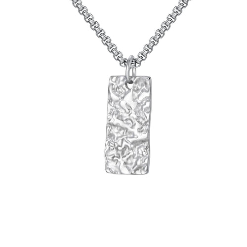Ziven hamrat stavhalsband | Vitguld