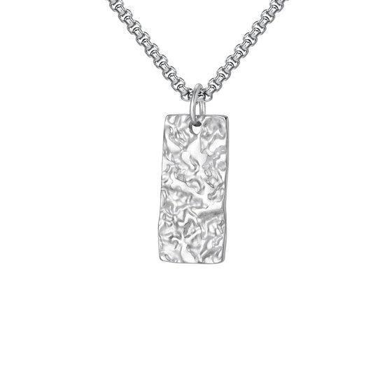 Ziven hamrat stavhalsband | Vitguld