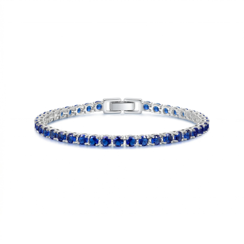 Safirtennisarmband | Vitguld