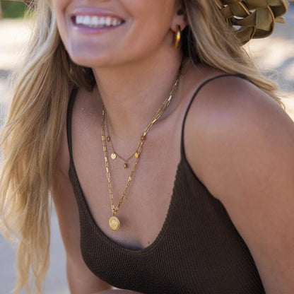 Funky Buddha-halsband | Vitguld