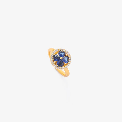 Sapphire Hearts Spinning-ring | Guld