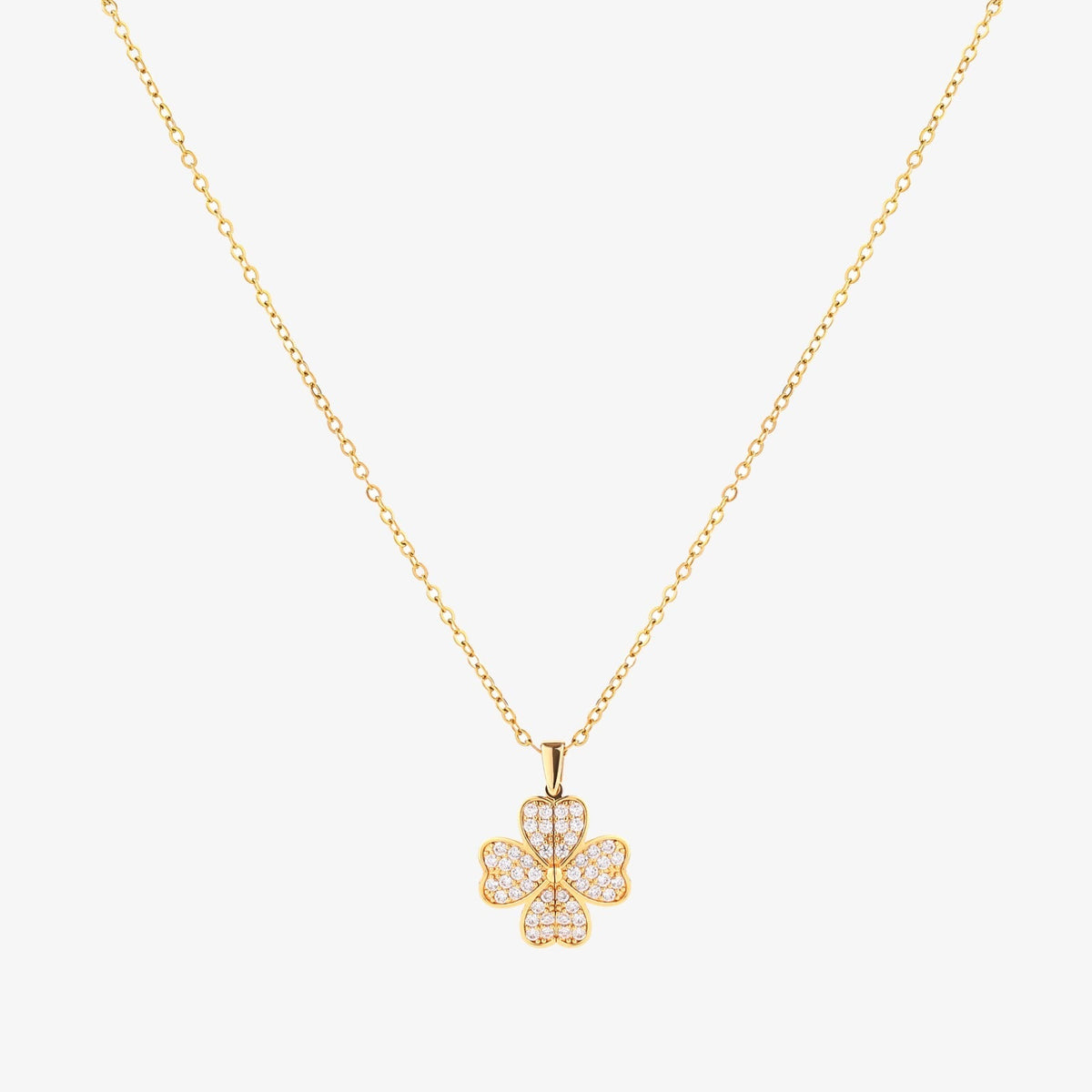 Hjärtblomma halsband | Guld