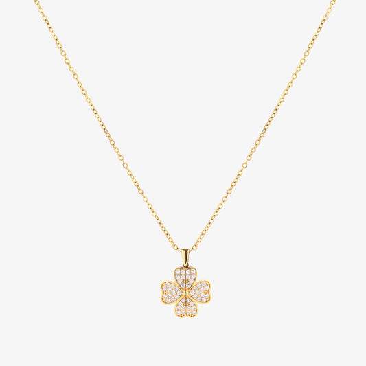 Hjärtblomma halsband | Guld