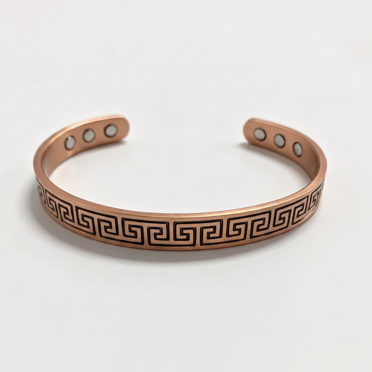 Grekiskt mönster koppararmband