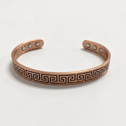 Grekiskt mönster koppararmband