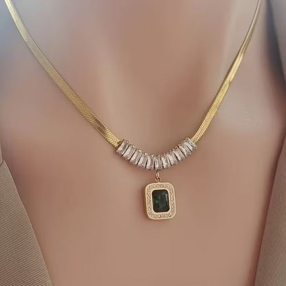 Regalia Prism smaragdhalsband | Guld