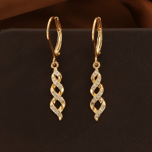 Shimmer Twist Ava-örhängen | Guld