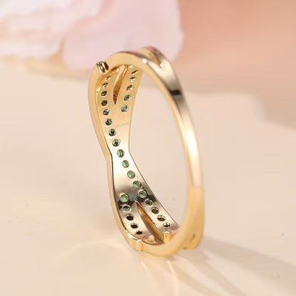 Emerald Flow-ring | Guld