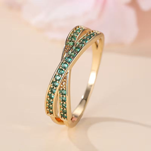 Emerald Flow-ring | Guld