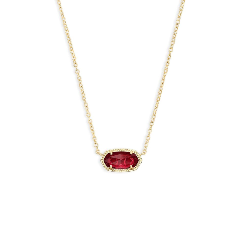 Klassiskt ovalt rubinhalsband | Guld