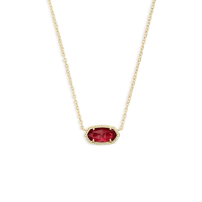 Klassiskt ovalt rubinhalsband | Guld