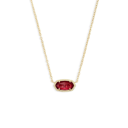 Klassiskt ovalt rubinhalsband | Guld