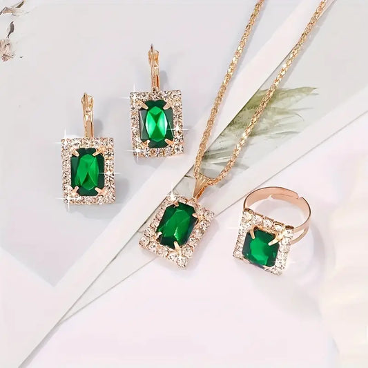 Sylvara Greenveil smyckesset | Vitguld