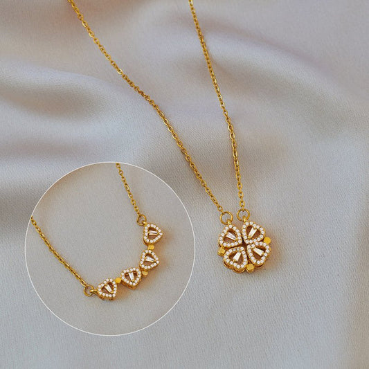 Amora Quadrifolia-halsband | Vitguld