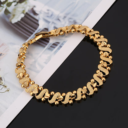 Lily Ornate Wave-armband | Guld