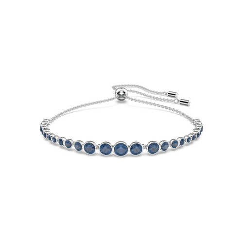 Tennisarmband med rundslipade safirer | Vitguld