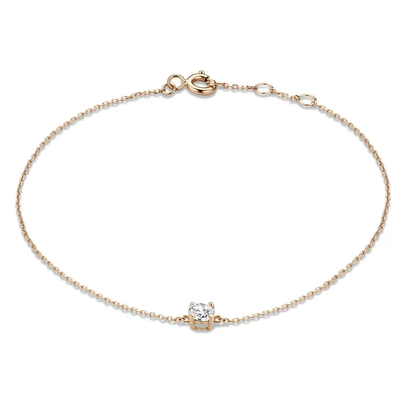 Cléa stenarmband | Vitguld