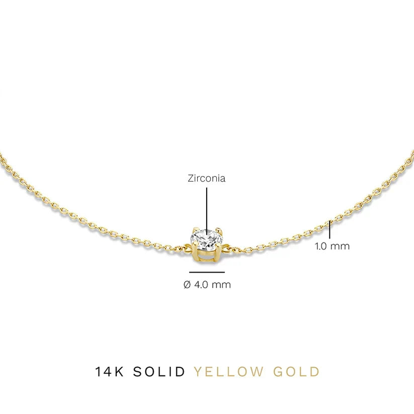 Cléa stenarmband | Vitguld