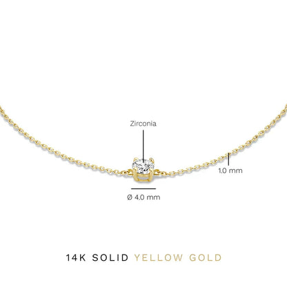Cléa stenarmband | Vitguld