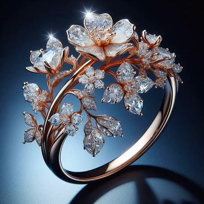 Bright Radiant Bloom-ring | Roséguld
