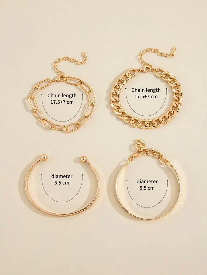 Elan Mercer-armbandsset | Guld