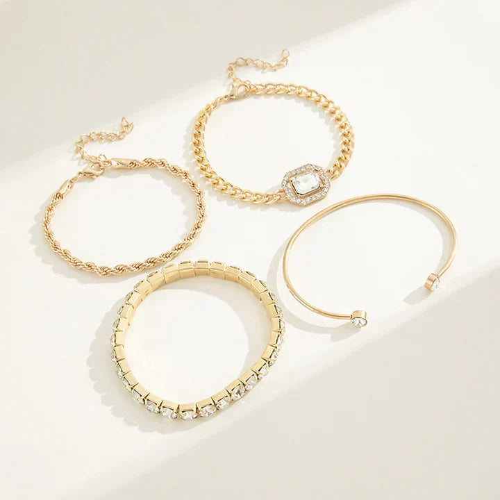 Domitia Calvina-armbandsset | Vitguld